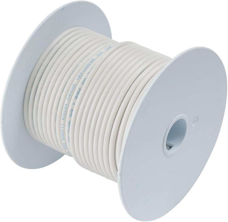 AMW-338 GB Xtreme Electrical Primary Wire, 18 AWG, 600V, 35 Ft. Spool, White