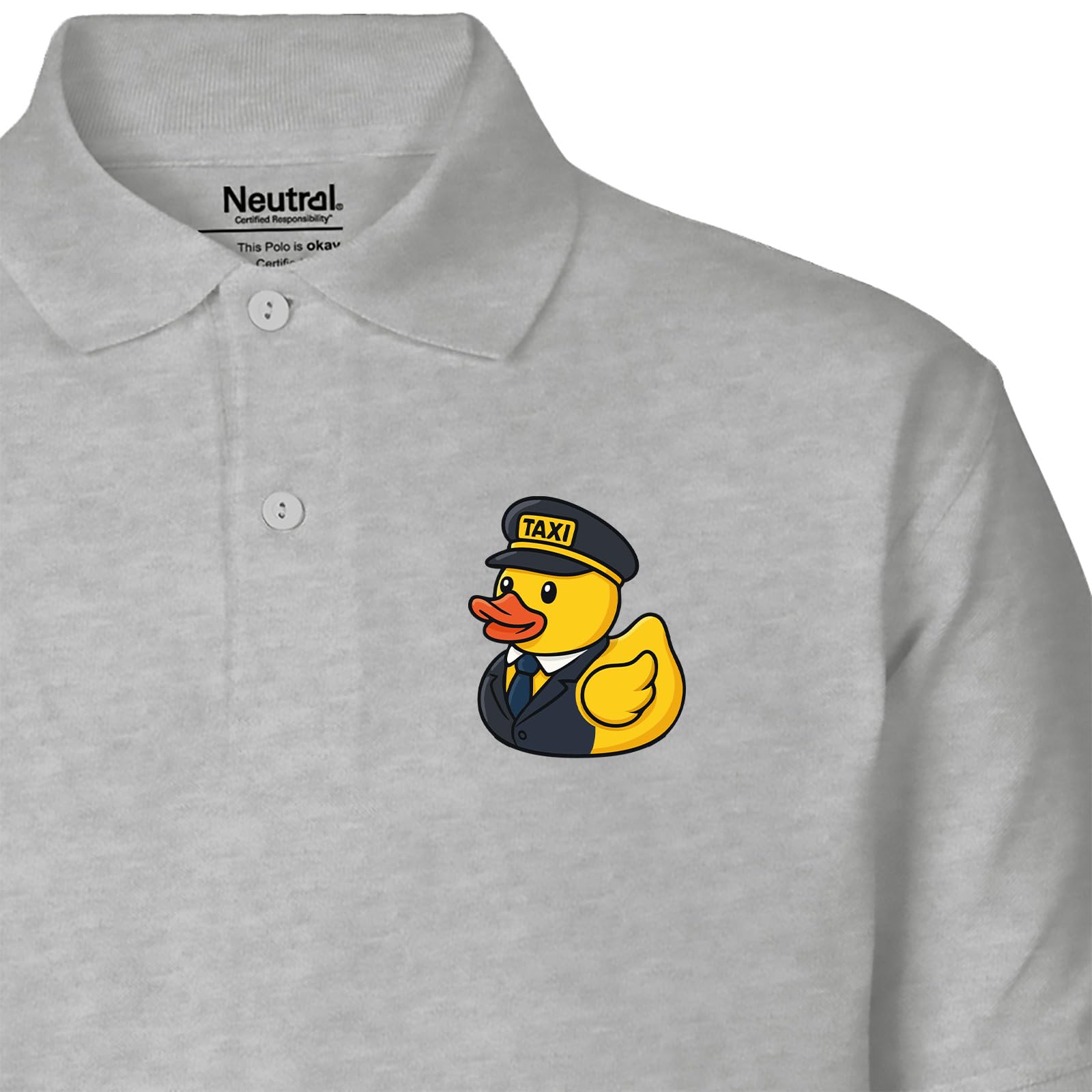 Huuraa Herren Polo Shirt Quietscheente Taxi-Fahrer Gummiente Geschenk