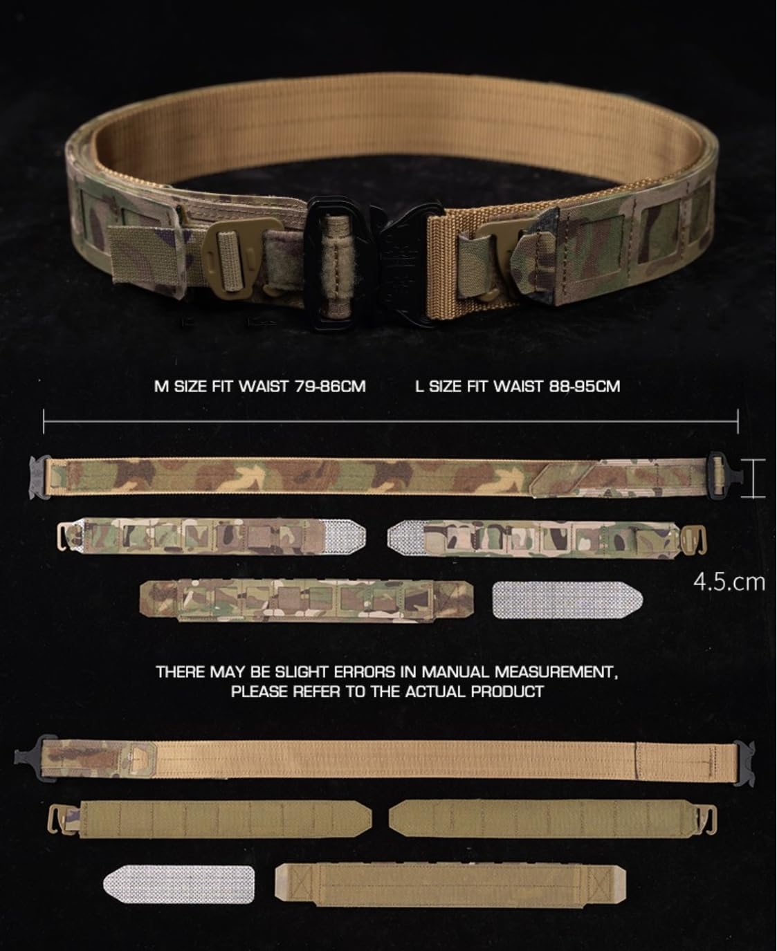 Tactical Molle Belt for Men Hunting Sport Combat Training Dual-Use Quick Release War Game Paintball Airsoft Gear E.DC