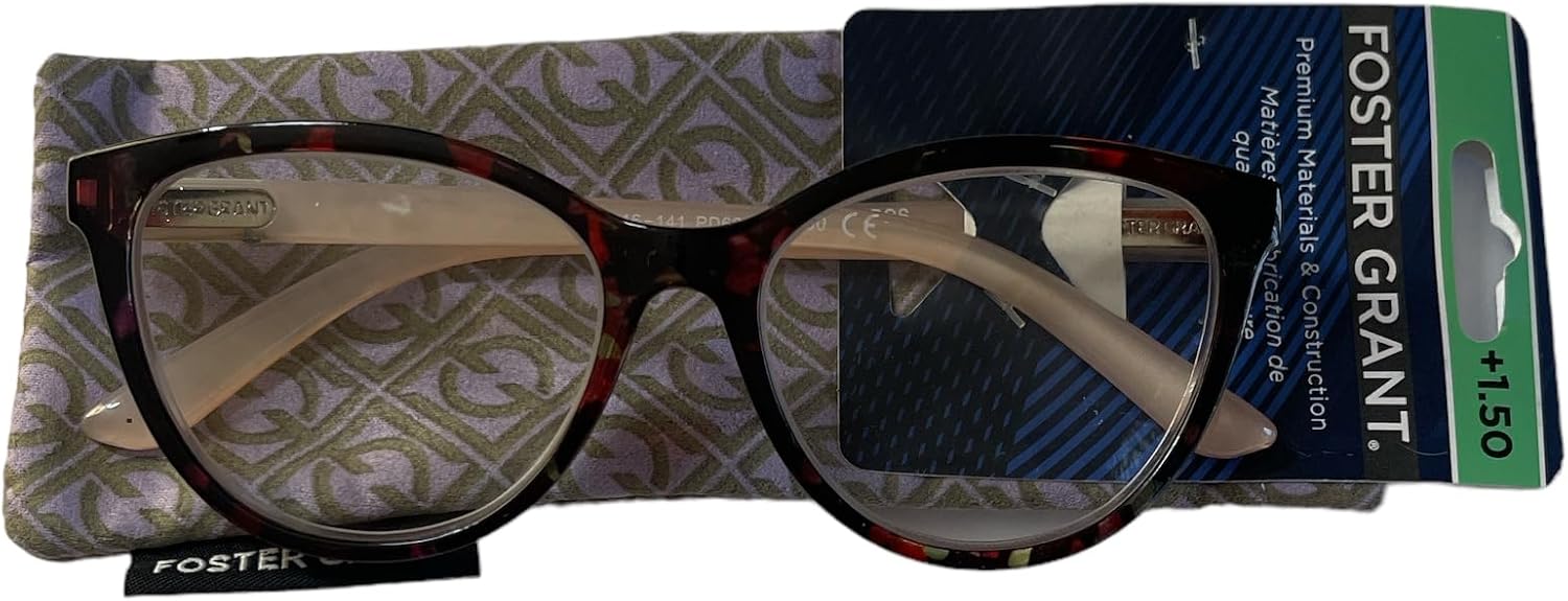 Foster Grant reading glasses, Havana pink color. Cat Eye shape. Chandra 1.50 - Image 6