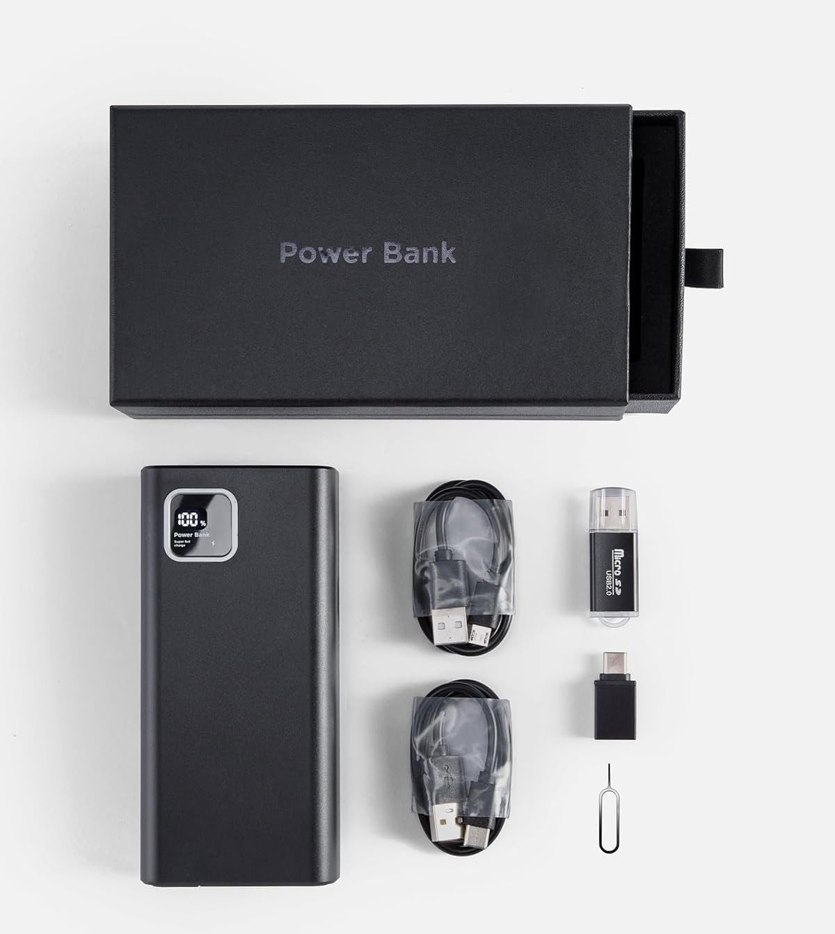 2K HD Small Security with Motion Detector, Power Bank with Night Vision Gravity Sensor, Loop Recording, 10,000mAh for Home with 64G SD Card, No App Required, No Audio