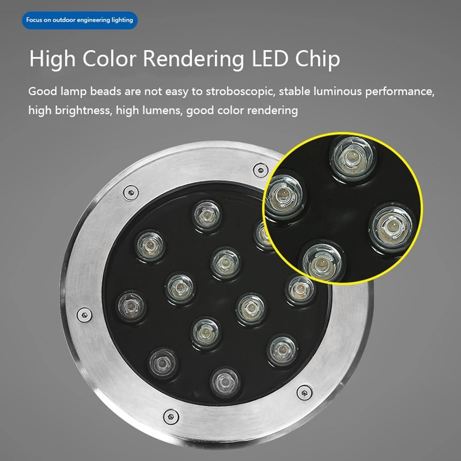 Outdoor Recessed Ground Light Outdoor Underground Light IP66 Waterproof LED Well Lights for Driveway Deck Pathway Garden Landscape Lighting (Red 50W)
