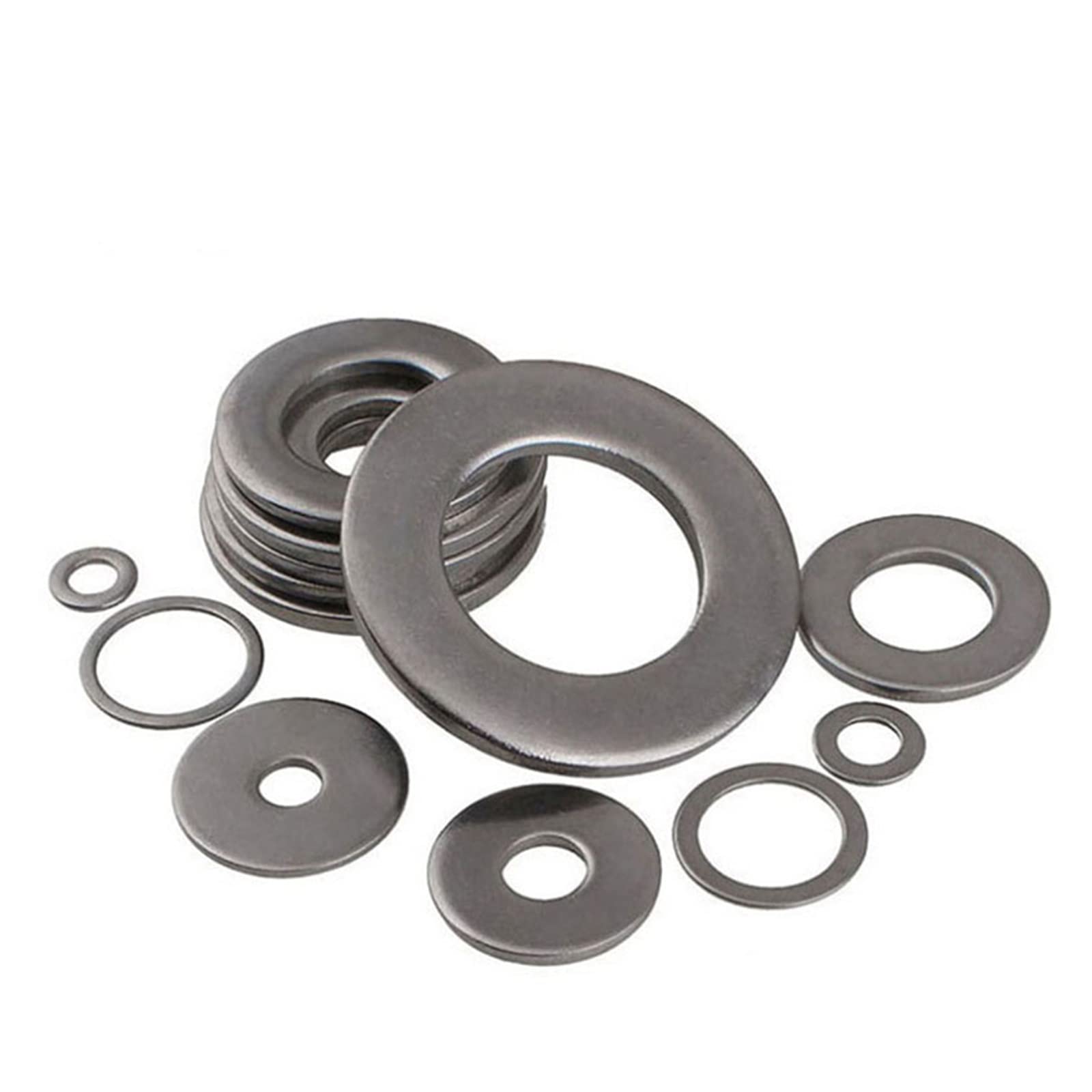M1,6 M2 M2,5 M3 M4 M5 M6 M8 M10 Flache Unterlegscheiben aus Edelstahl 304 DIN 125.Hardware-Zubehör (Size : M10, Color : 100)