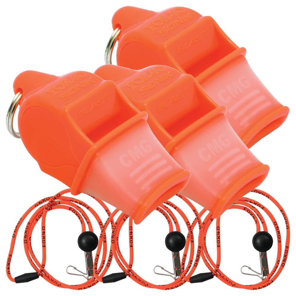 Fox 40Sonik Blast CMG w/Breakaway Lanyard 3 Pack