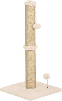 Cat Scratcher Deluxe Basic Kitten Scratching Post Kitten Tree with Floating Ball 22 Inches Suitable for Kittens or Small Cats Beige
