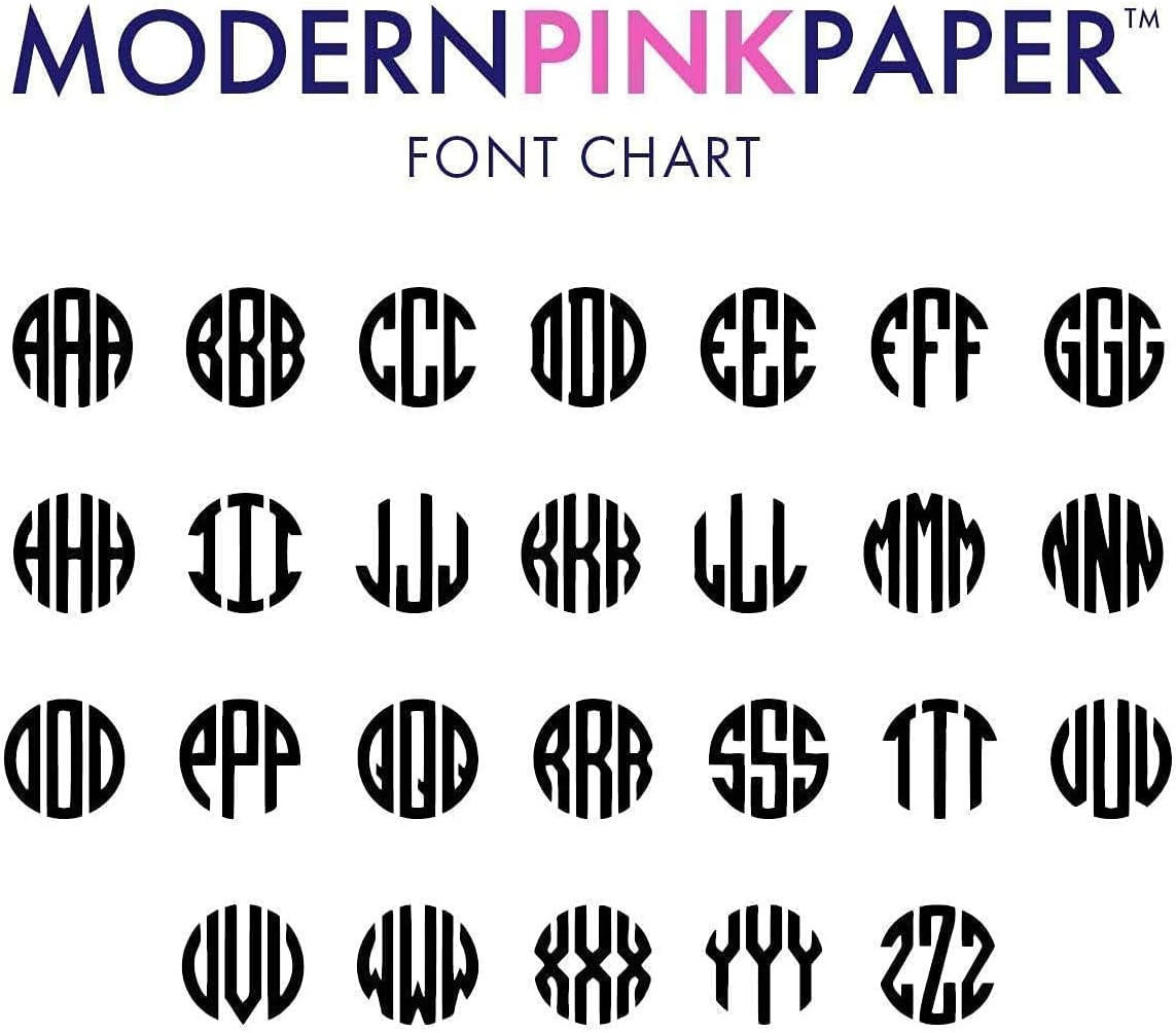 Classic Circle Monogram Stationary Set FOLDED NOTE CARDS, Personalized Stationary Set, Personalized Monogram Stationery Set, Your Choice of Colors and Quantity
