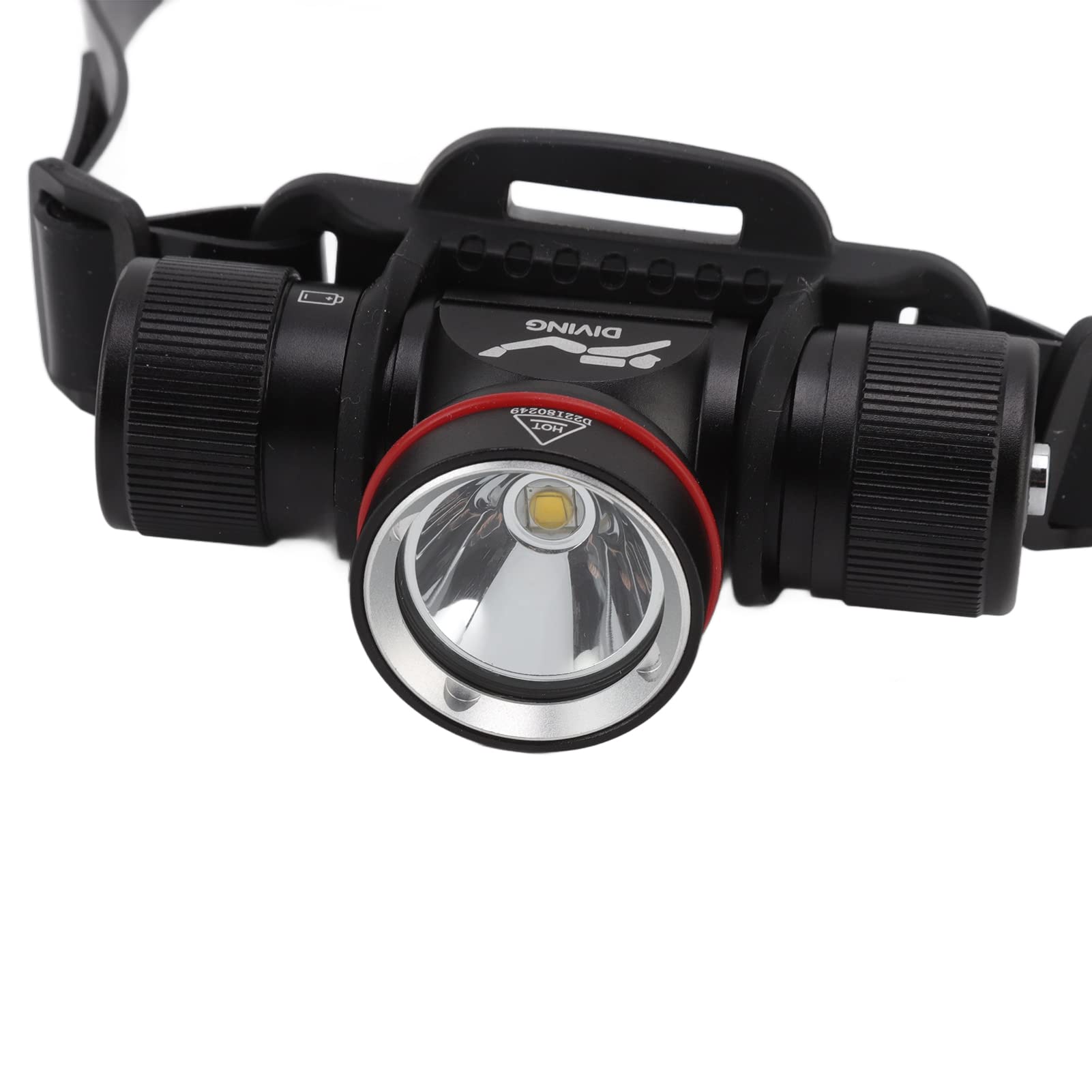 Tauchscheinwerfer, 1500LM LED Tauchlicht, Gelbes Licht, Wasserdicht, IPX8, 262 Fuß, Unterwasser Stirnlampen Taschenlampe, Aluminium, 5 Modi für Tauchen, Höhlenforschung