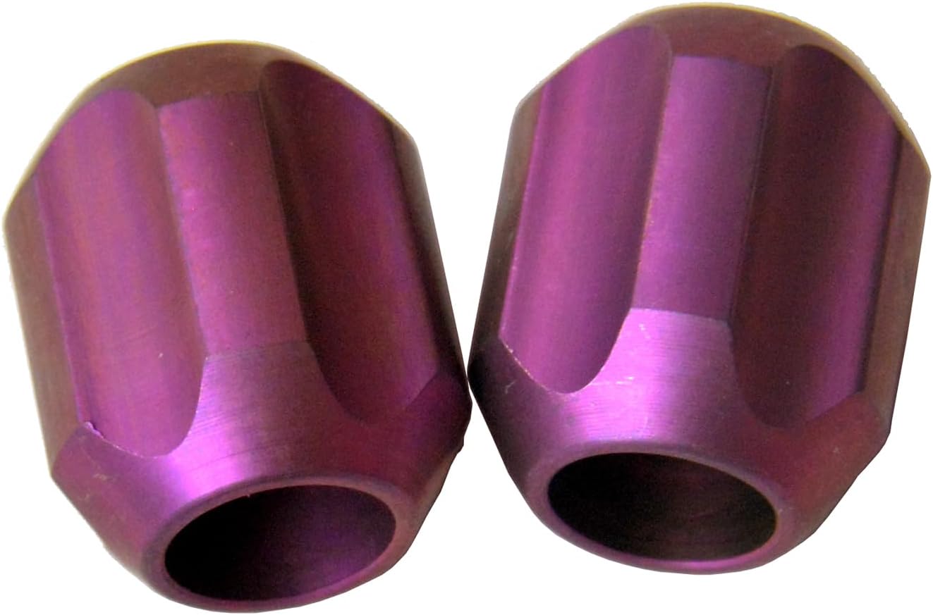 Titanium TC4 Pendant Charm Bracelet Necklace Parachute Cord EDC Pendant Bead DIY Accessories Anodization SHA (Purple), Small