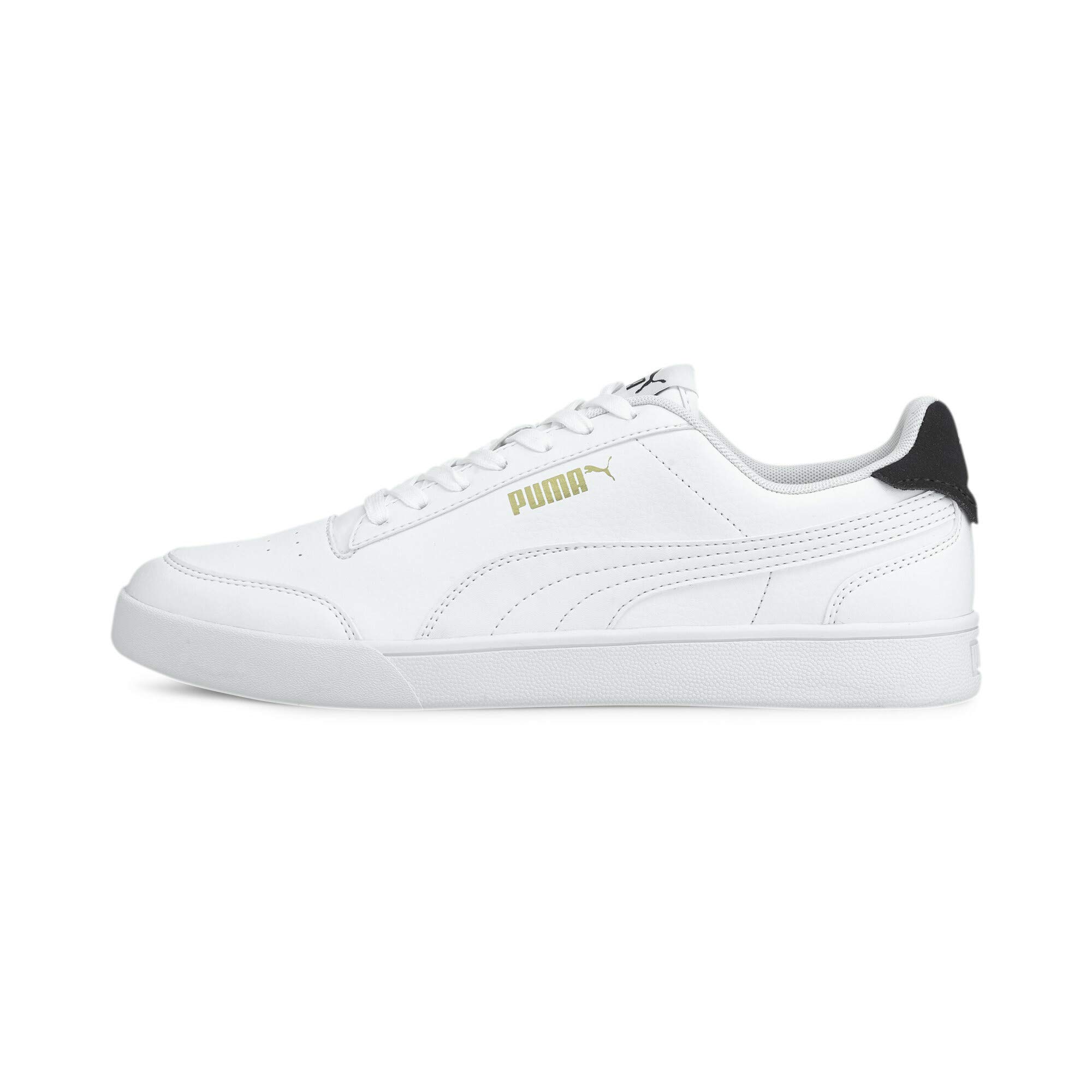 Puma Caracal, Unisex-Sneaker für Erwachsene, Weiß, Weiß, Peacoat, Gold, 41 EU Ancho