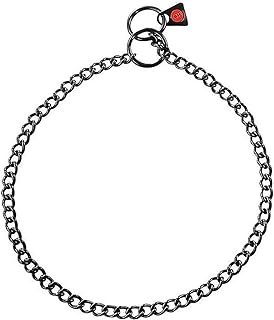 Herm Sprenger Black Stainless Steel Choke Dog Training Collar No-Pull Slip Chain for Small Medium Large Dogs for Easy Control Show Chain Collar Made in Germany 2mm 16in (40cm)