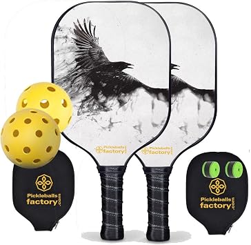 Pickleball Paddle Set, Pickleball Racket Set Gu EagleUSAPA Approved Pickleball Racket 2 Pickleball Racket Balanced Paddle Case and Grip Tape LLY