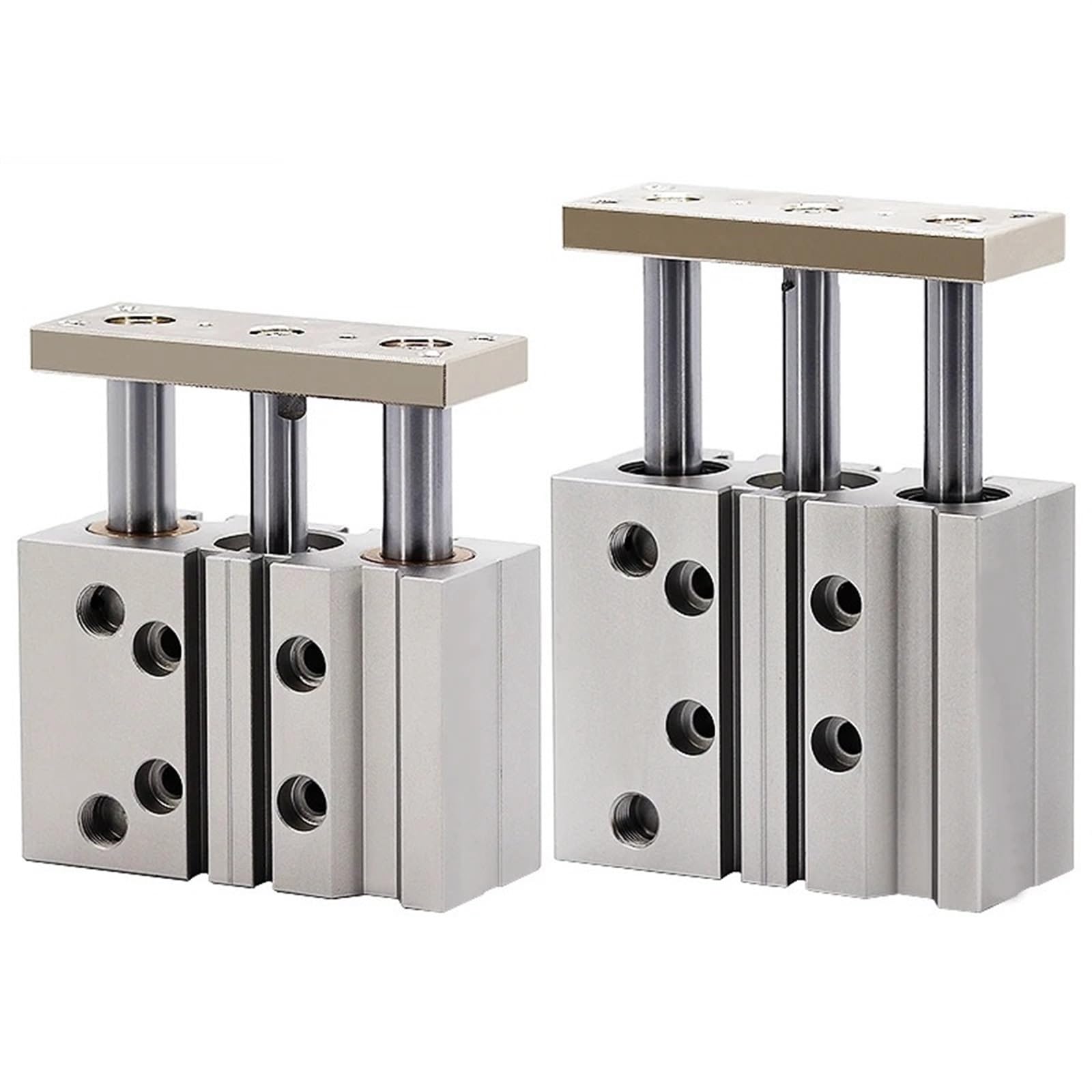 Vérin 3 axes pneumatique avec tige de guidage 25 mm course 40 mm