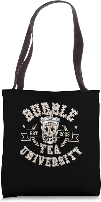 Bubble Tea University College Funny Boba Fan Bubble Drink Tote Bag