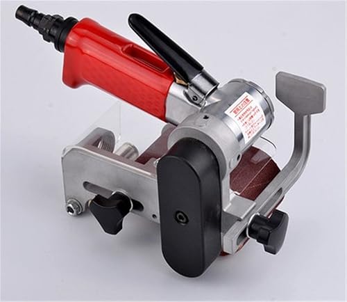 Miniatura 8 de CGOLDENWALL Cinta transportadora neumática, lijadora de banda de 2,372.441 in (malla 150)+20 correas de arena, máquina pulidora de cinta abrasiva,