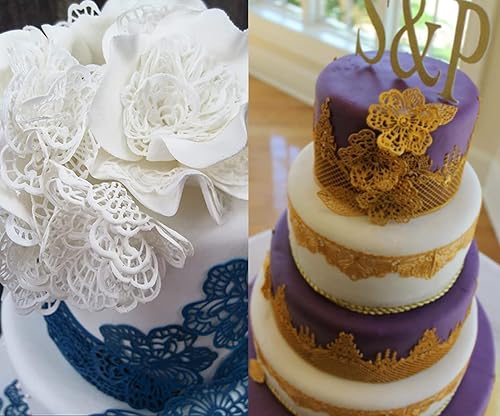 Miniatura 2 de Cestony Tapete de estampado de encaje con textura de fondant, moldes de silicona para decoración de pasteles de galletas, galletas, pudín de azúcar,