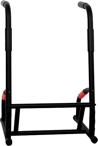 Miniatura 9 de Sunny Health & Fitness Power Tower, Dip Bar, Push-Up & Pull Up Assisting Parallette Station w Optional Rock Climbing Grip Trainer