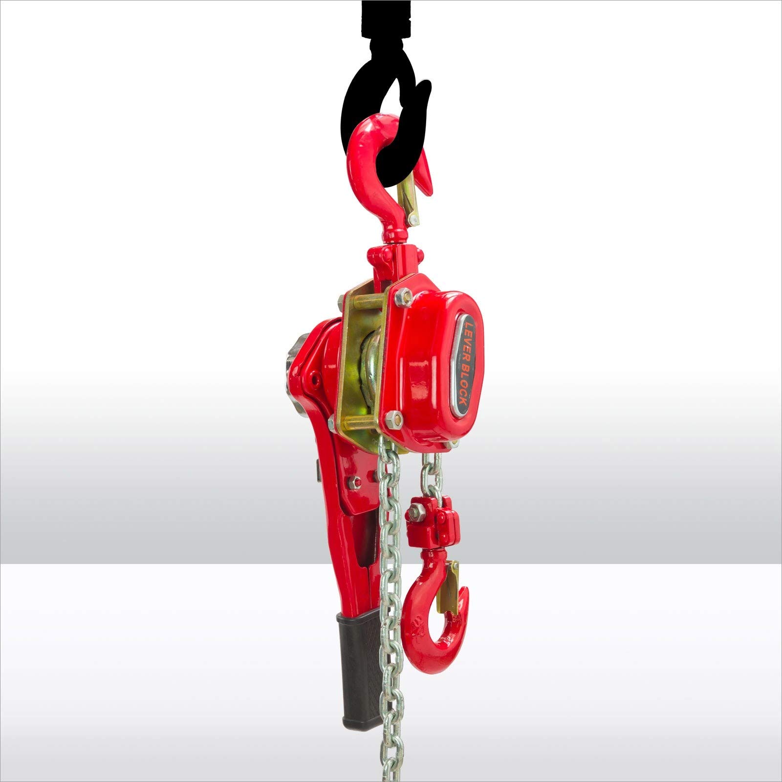 DEMA Hebelzug 750 kg, Flaschenzug, Kettenzug, Handhebelzug, Handkettenzug, 2 m Kette, robust, langlebig, Werkstatt, Garage, Hebevorgänge, Profi