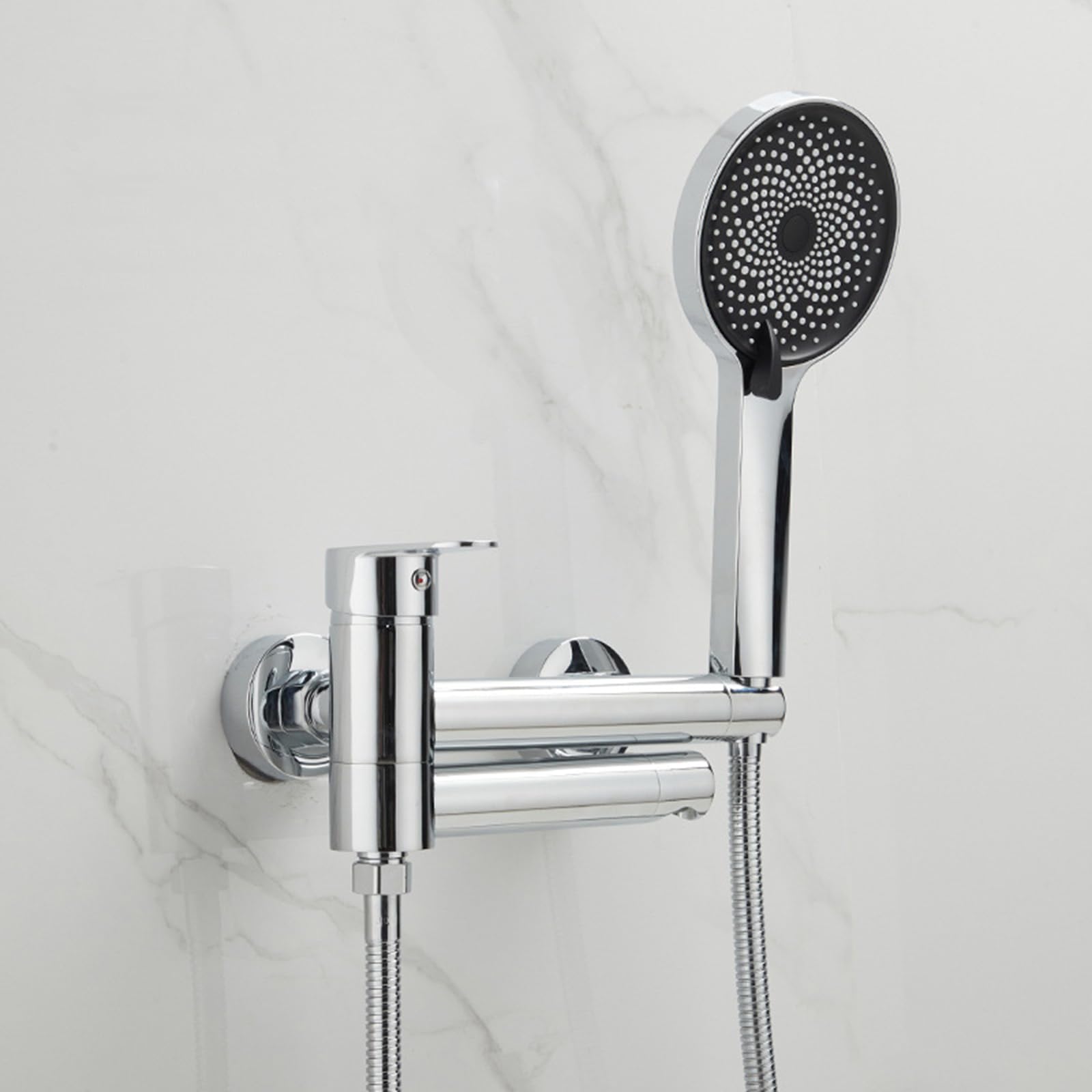 Mitigeur de douche monocommande au design moderne et épuré avec kit de douche mural