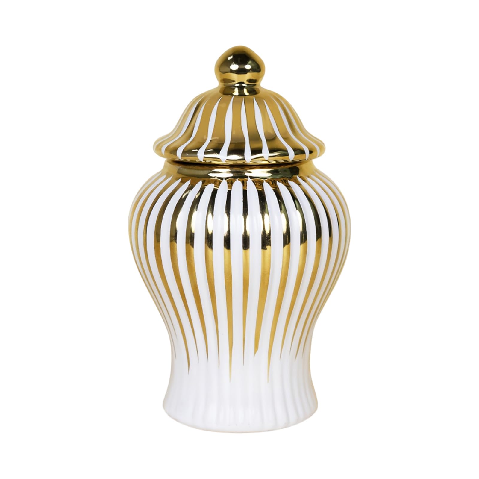 ZEPFJHE Multipurpose Ceramic Vases Porcelain Gingers Jar for Floral Arrangements Wedding Table Centerpieces Temple with Lid Ceramic Gingers