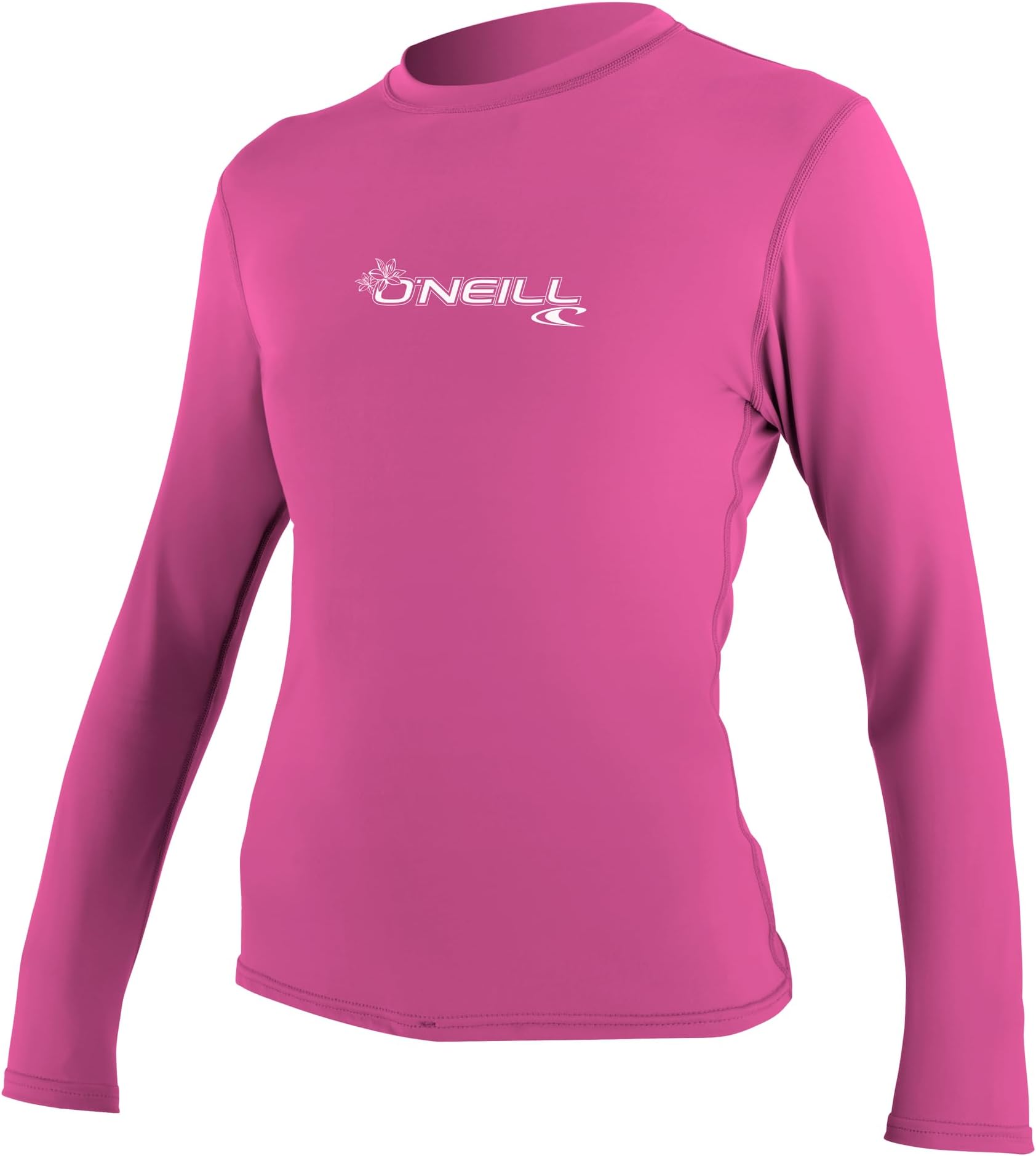 UV Sun Protection Womens Basic Skins Long Sleeve Rash Tee Sun Rash Guard, Fox Pink, Large, Fox Pink, Large