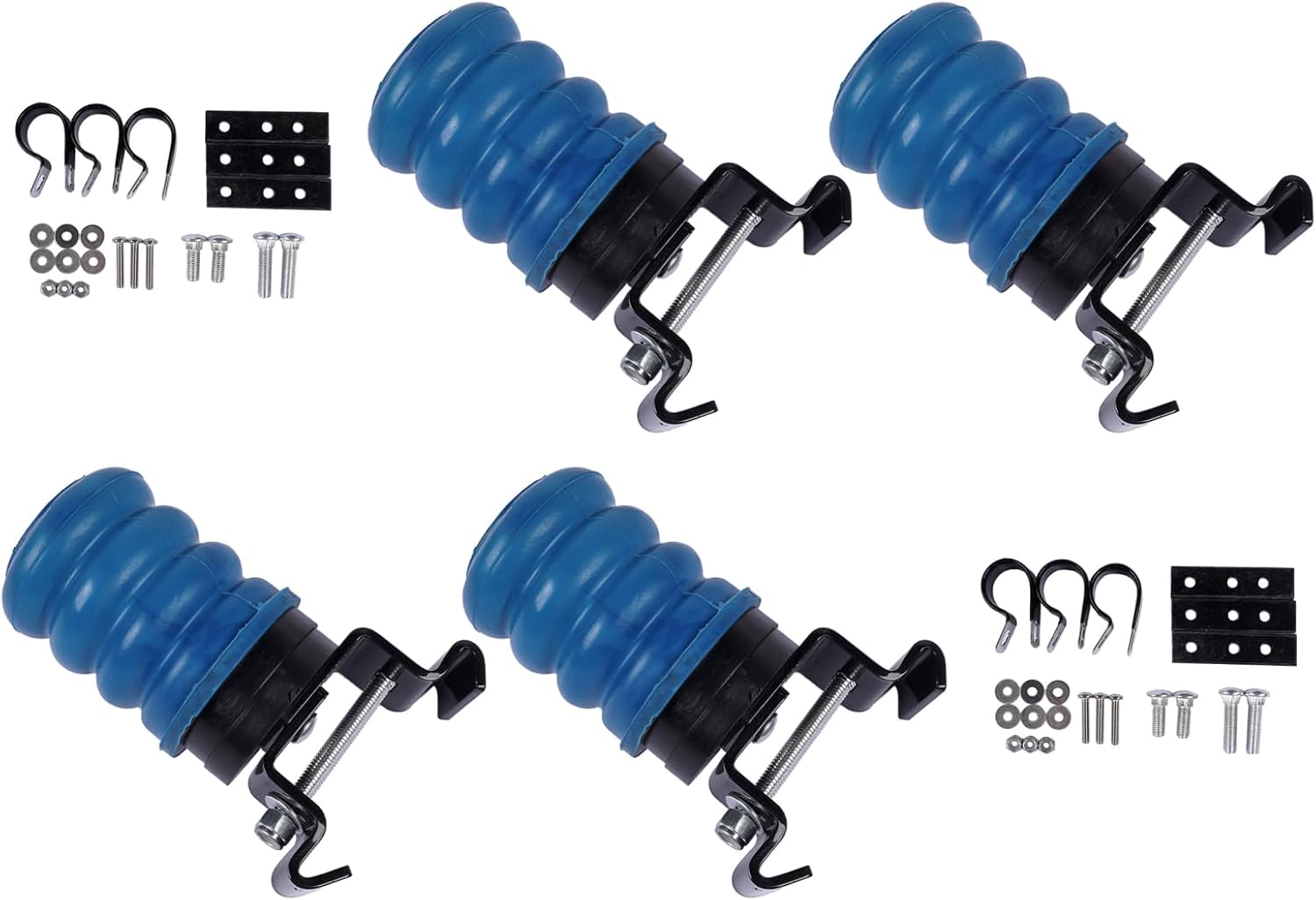 4Pack Suspension Helper Spring TSS-107-40, Left/Right Trailer Auxiliary Spring for Spring-Over Axle Trailer Configuration, 3000-5000 GAWR