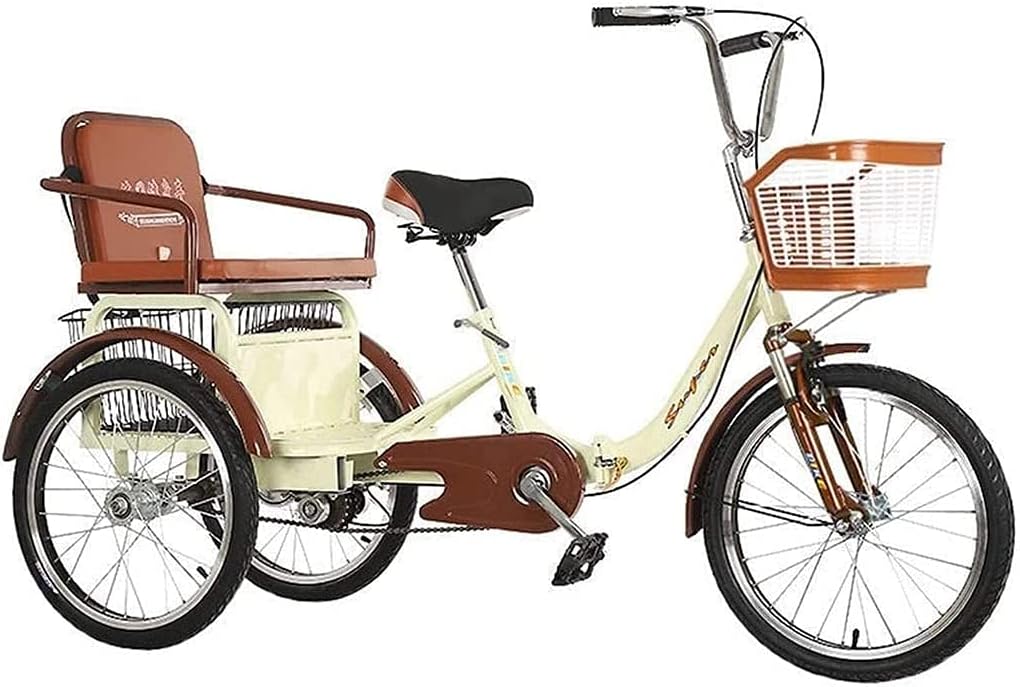 Triciclo para adultos tipo carga con suspensión y canasta miniatura 1