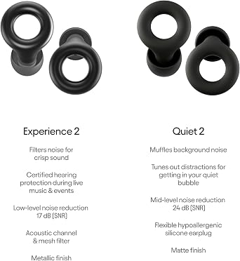 Loop Earplugs Day & Night Link Bundle (2-Pack) Loop Experience 2 + Loop Quiet 2 + Loop Link | Reusable Ear Plugs for Sleep, Focus, Noise Sensitivity, Music, Events & More | 18 dB/24 dB Noise Reducti