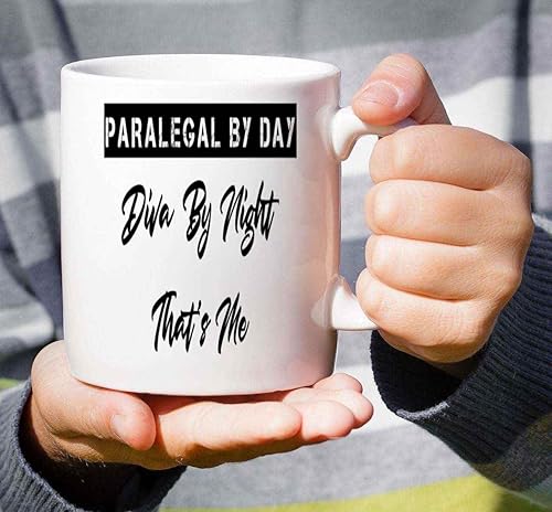 Miniatura 4 de Inspirational Gift Ideal Gift for Paralegal Diva, a Gift for Her - Legal Assistant Humor on 11 Oz White Ceramic Coffee Mug
