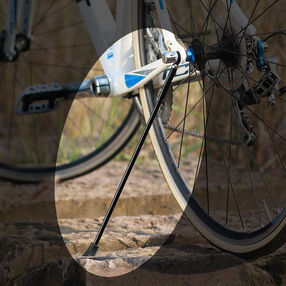 POENVFPO Kohlefaser-Fahrradständer, Leichter Verstellbarer Seitenständer für Mountainbike, Rennrad, BMX mit Magnet