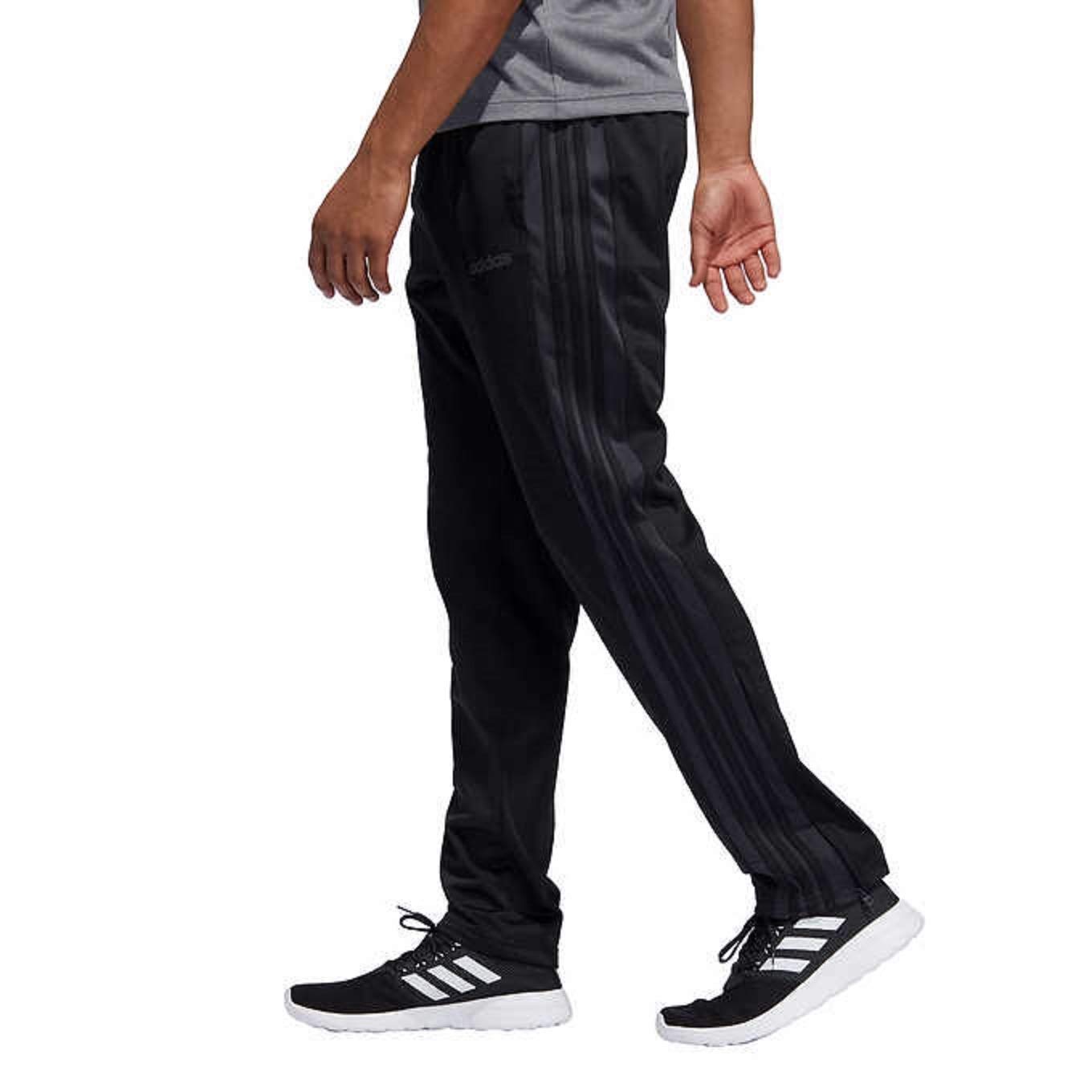 Men's Essential Tricot Zip Pants (Large, Black/Carbon/Black)