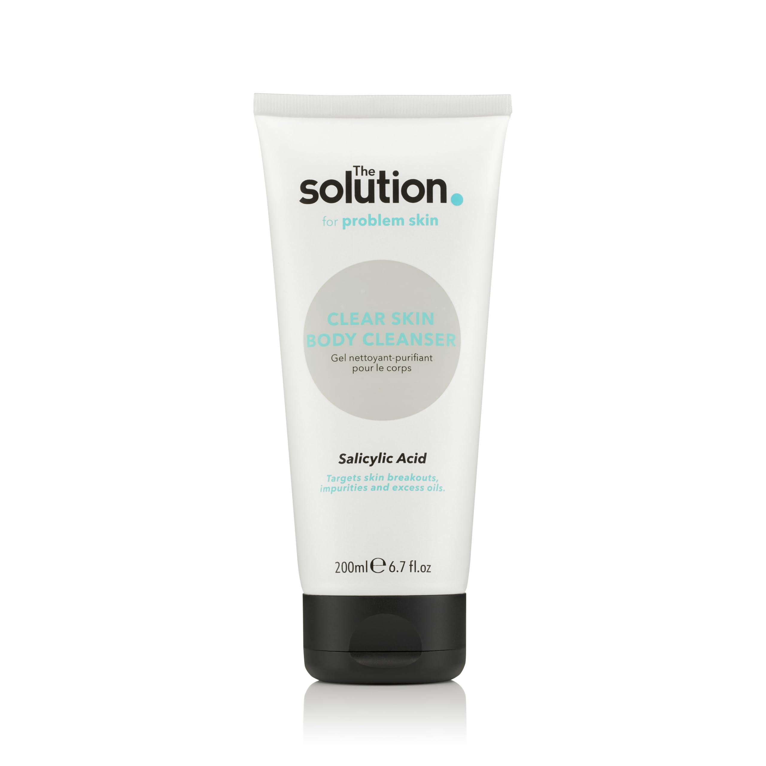 The SolutionSalicylic Acid Clear Skin Body Cleanser (200ml). Back Acne Treatment with Tea Tree, Daily Blemish Control Cleanser for Body, Pore minimiser, Vegan & Cruelty Free Salicylic Acid Shower Gel