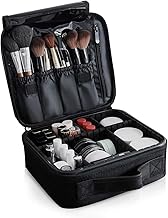 NICOLE & DORIS Trousse à maquillage Maquillage Cas Sac de maquillage Sac de rangement Trousse de voyage malette maquillage Noir