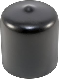 Caplugs 99390085 Masking Flexible Round Cap HVC-875-16, Vinyl, Cap ID 0.875" Length 1.000", Black (Pack of 25)