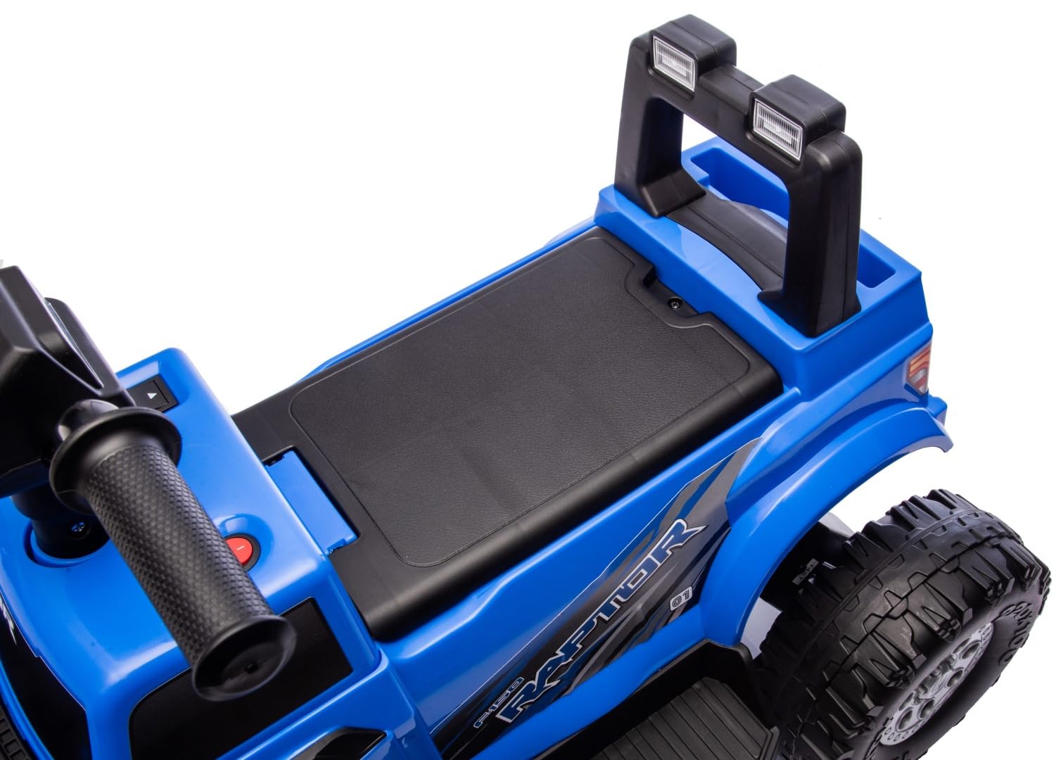 SUN BABY Ford Raptor F150 Jeździk elektryczny dla dzieci 12V - Niebieski | Silnik 30W, światła LED, duże koła terenowe, schowek pod siedzeniem, jazda przód/tył, pedał gazu, do 30 kg