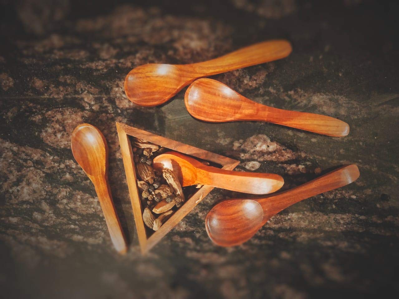 WOOD ART STORE Wooden Small Spoon Set of 12 (6 Spoons 4'' and 6 Spoons 5'') for Tea, Coffee & Sugar | Mini Spice Spoon for Masala, Honey, Jam, Pickle & Milk Powder| Wood Spoon for Kitchen & Jars 3