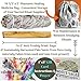 Smudge Kit Spiritual Set, Large Abalone Shell, Complete Sage Smudge Stick Kit, Palo Santo, White Sage Incense for Cleansing, Smudge Feather,Chakra Kit Bracelet, Charitable Positive Vibes Smudging Kit