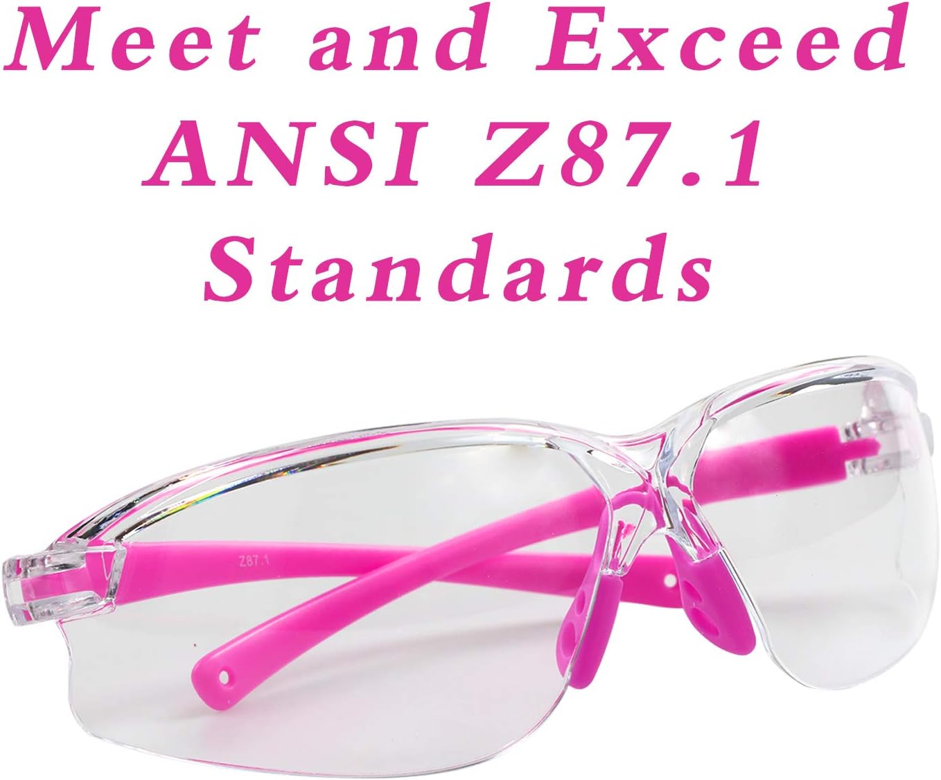 Pink anti fog safety glasses Clearance