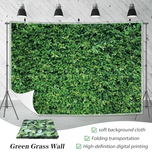 Tela de fondo verde con hojas para fotografía 8'x8' miniatura 2
