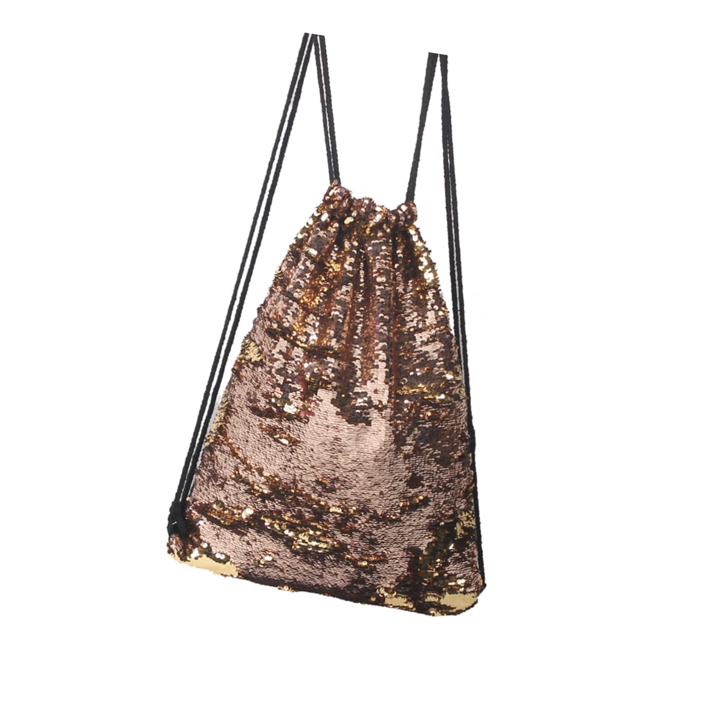 COLLBATH Sequin Drawstring Bag for Girls Internal Pocket Outdoor Gym Bag Braided Cord Mermaid Fitness Hockey Party Sequin Backpack