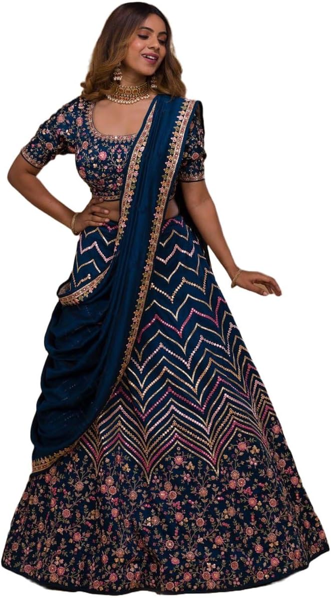 GenericHeer Designer IN Indian Designer Bridal Lehenga Chaniya Choli for Women Readymade Navratri Wedding Partywear ready to wear