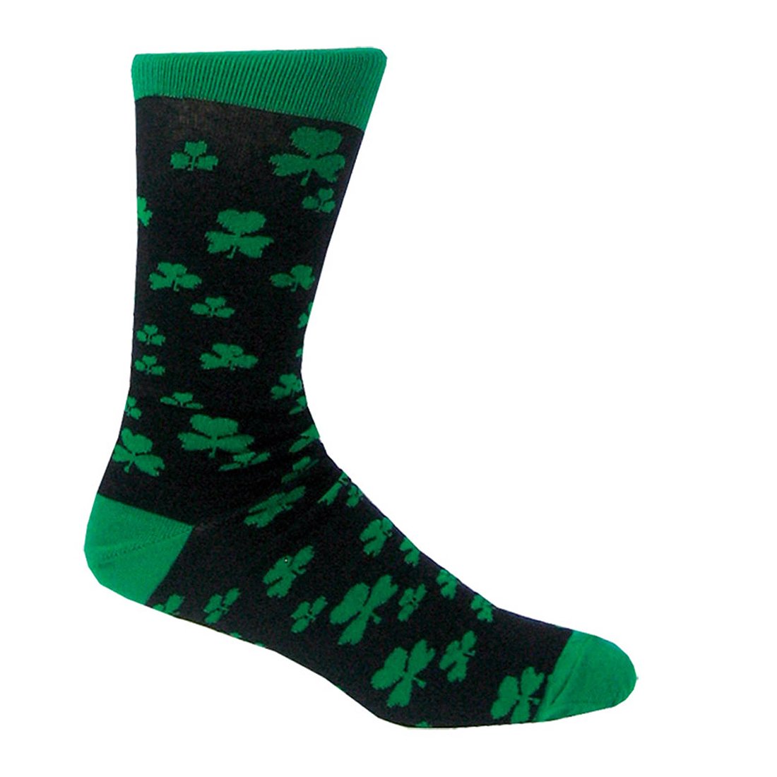 Traditional CraftLtd. Carrolls Irish Gifts Shamrock Socks (One Size, Black)