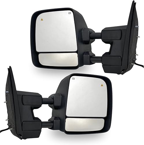 Spieg Juego de espejo de remolque lateral para Nissan Titan 2018-2024  Par de montaje de espejo de visión lateral con memoria térmica Power Adj BSM