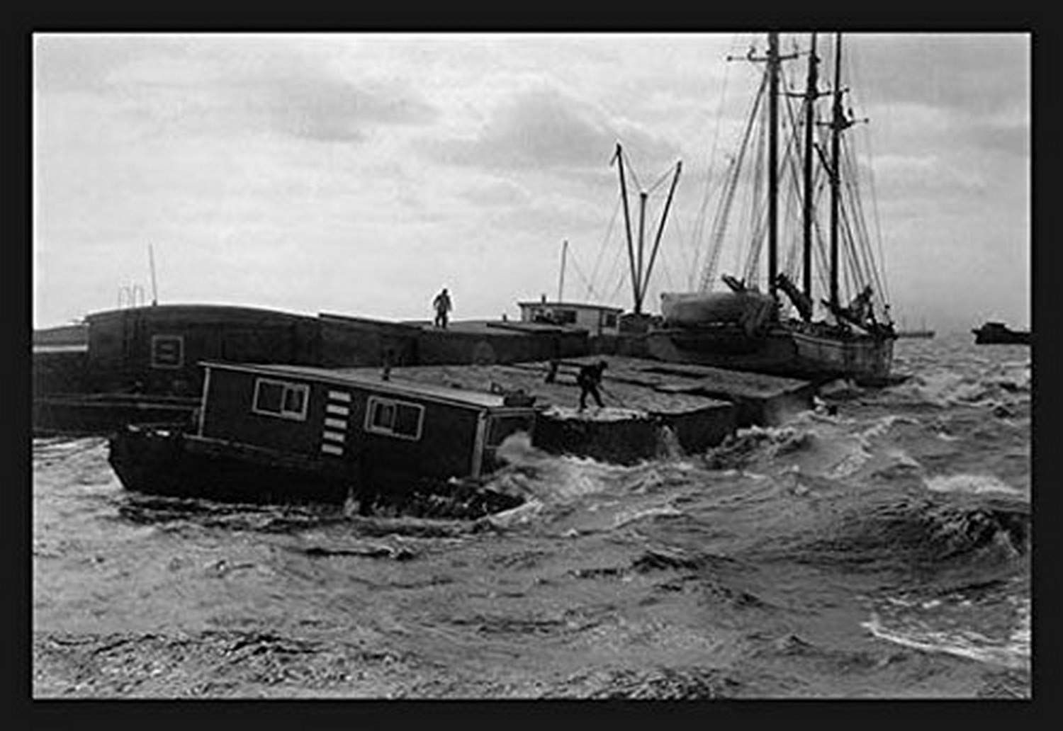 Buyenlarge 0-587-03724-5-C4466 "Barge in High Wind" Gallery Wrapped Canvas Print, 44" x 66"