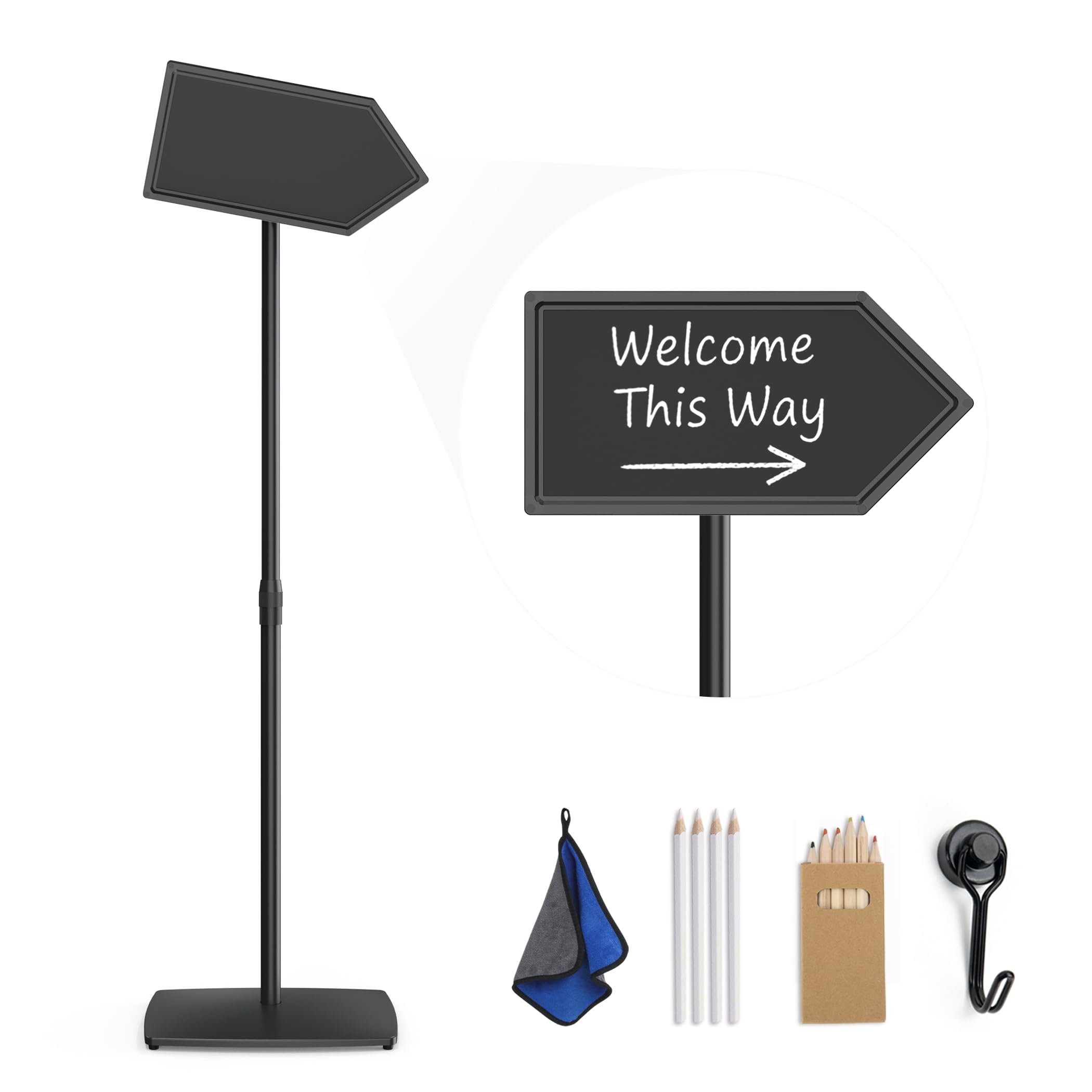 TOWON Arrow Chalkboard Sign Stand