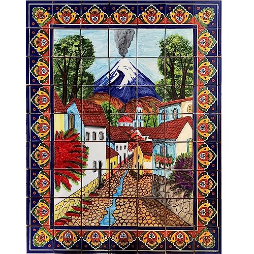 Fine Crafts Imports Volcano Clay Talavera Tile Mural