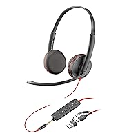 Poly Blackwire 3225, Cuffia Cablata con Connessione USB-A