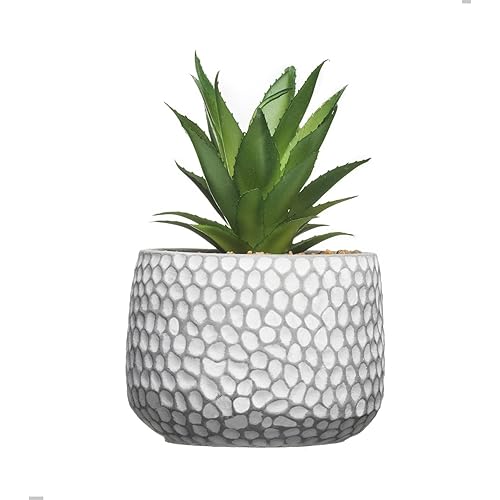 CADNLY Small Artificial Plants in Pots - Fake Plants for Bathroom Office Desk - Faux Succulents Plants Artificial Succulents Decor - Faux Plants Indoor Small Plants Shelf Decor Green Potted Plant