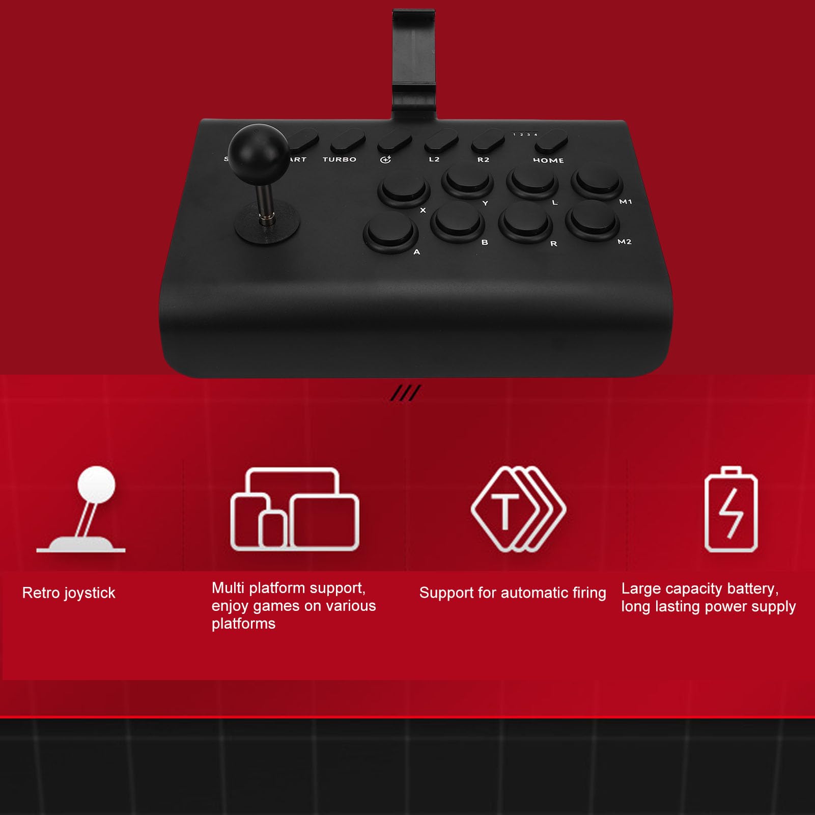 Fabater Joystick da Combattimento per Console di Gioco con Batteria a Lunga Durata e Metodi di Connessione Multipli per Giochi TV Set Top Box Computer Phone