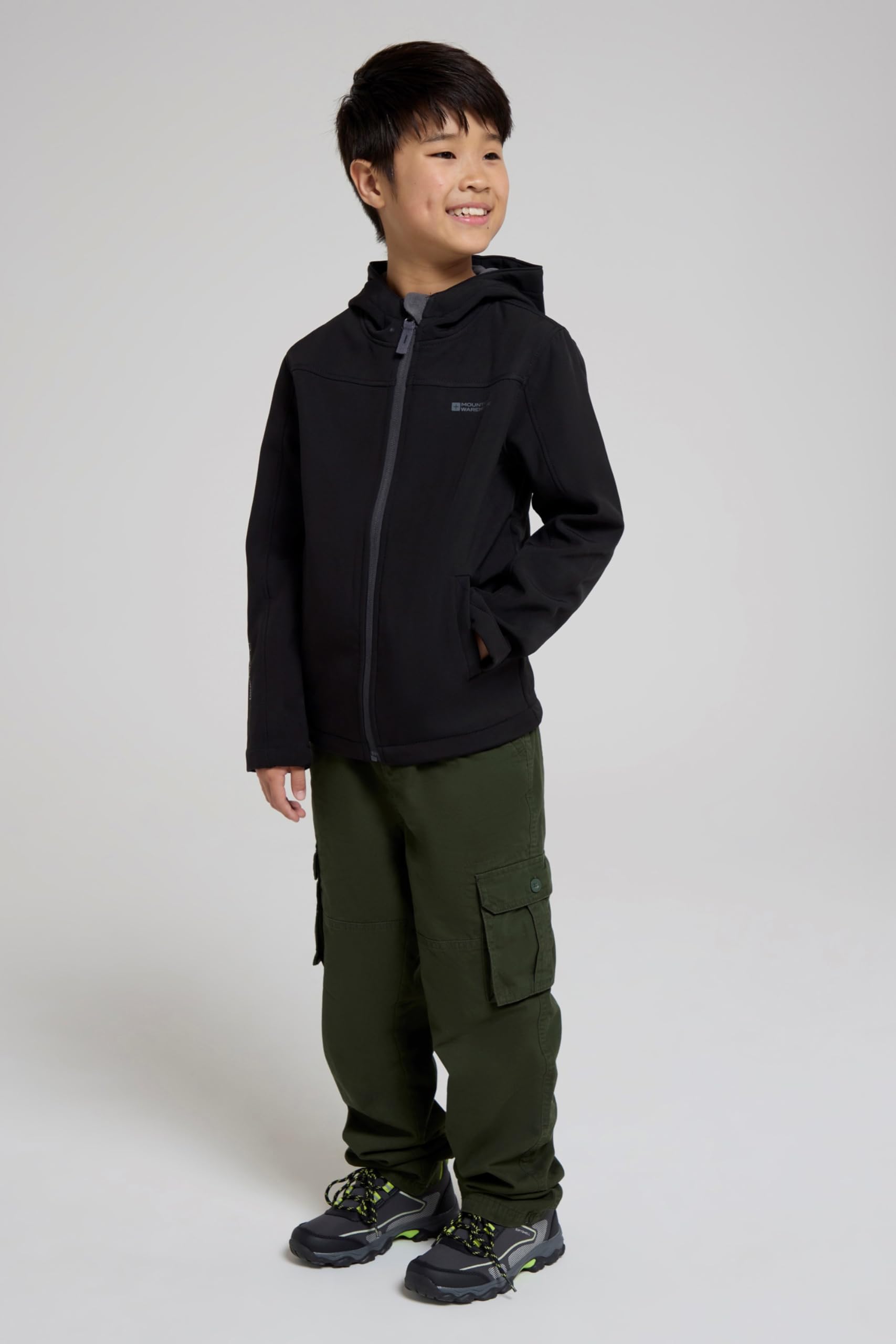 Mountain Warehouse Exodus Kids Softshell Jacket - Breathable, Wind & Water Resistant, Fleece Lined Coat, For Boys & Girls - Best For Sping Summer & Hiking — view 9