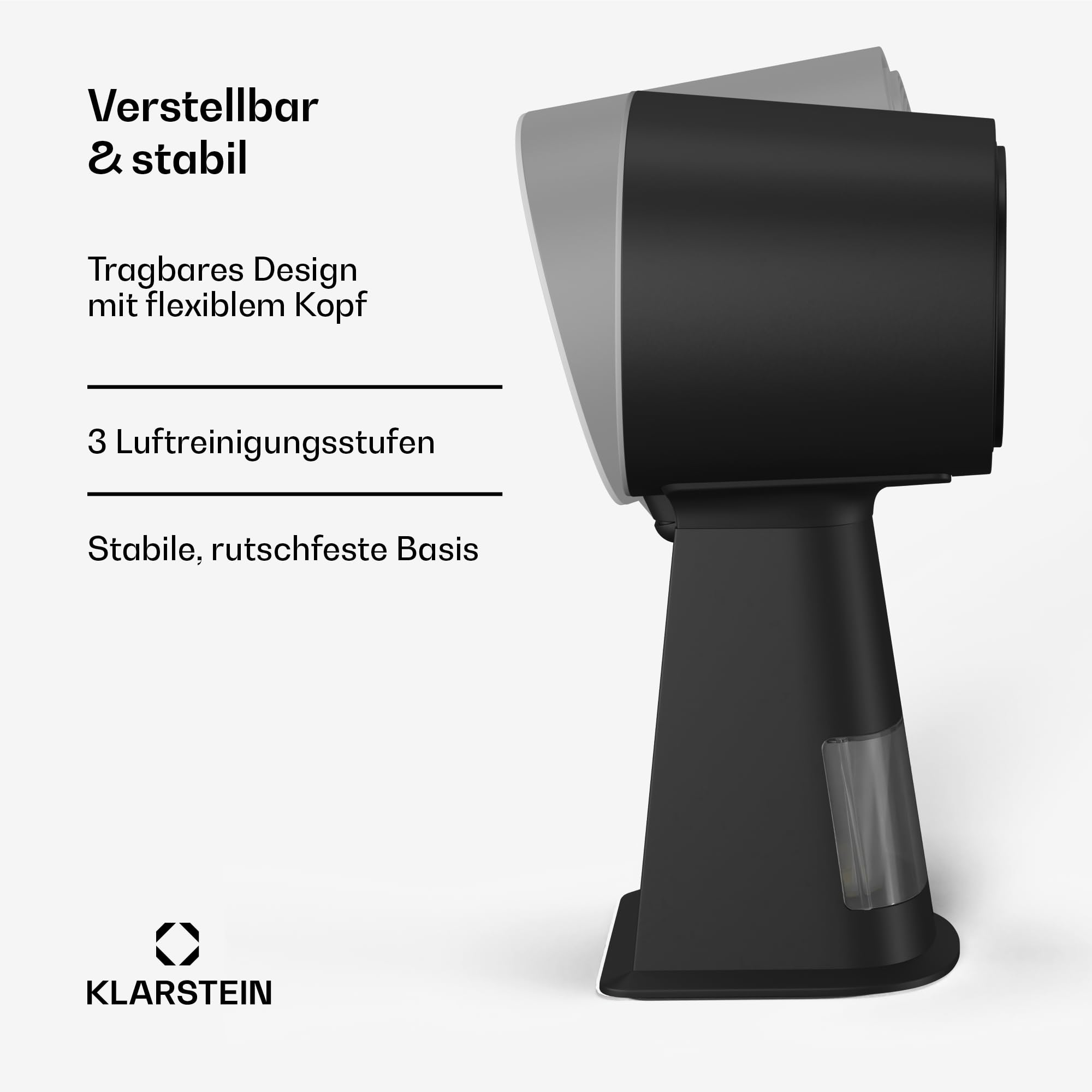 Klarstein Mini Dunstabzugshaube – Kompakt & Leistungsstark 200 m³/h, Mehrschicht-Filter, Rutschfester Stand, Ideal Für Kleine Küchen & Mobile Anwendungen, Schwarz